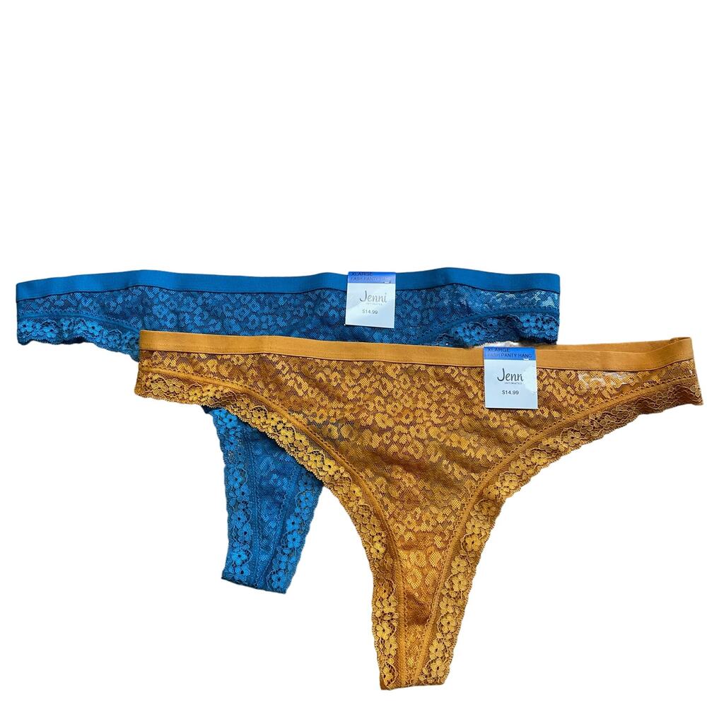 Set of 2 Lace Thongs, XL